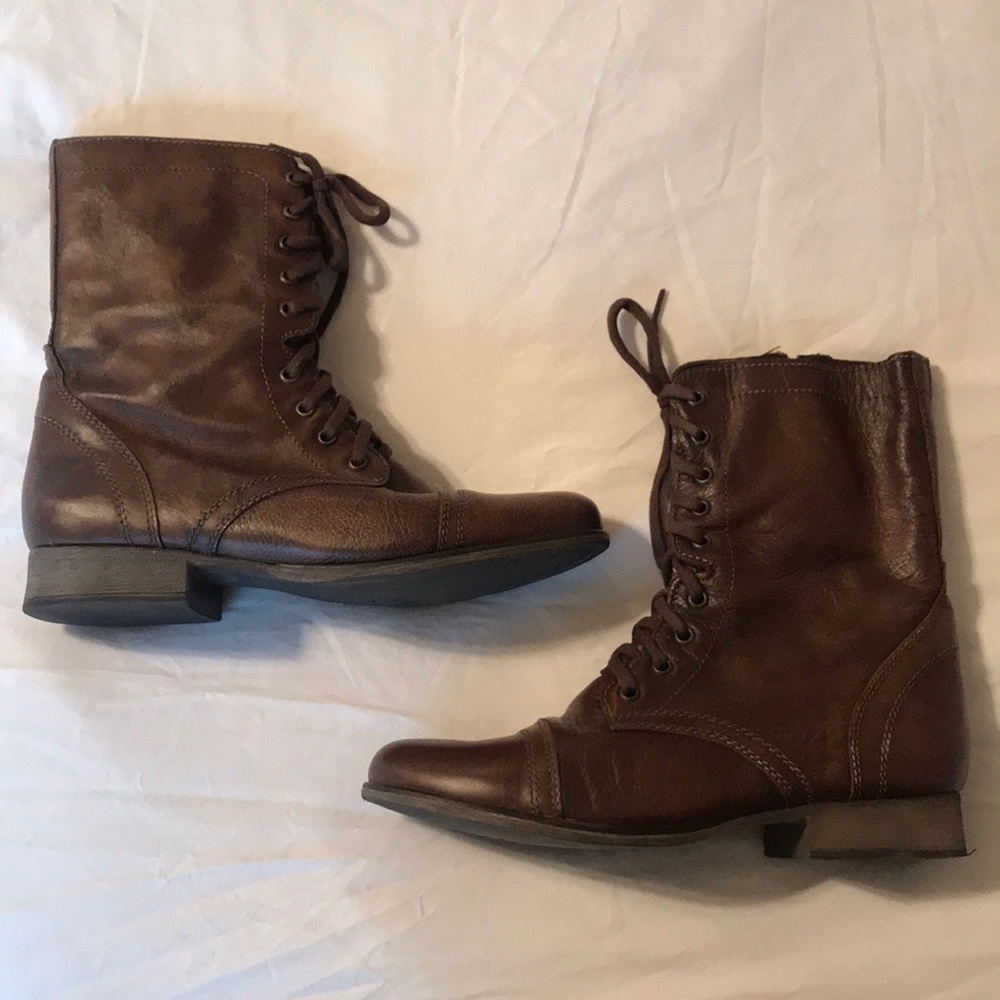 Steve Madden Brown Leather Boots Size 10